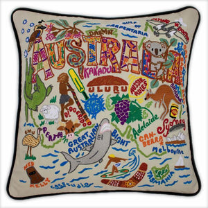 Australia Embroidered CatStudio Pillow-Pillow-CatStudio-Top Notch Gift Shop