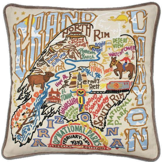 Grand Canyon National Park Embroidered CatStudio Pillow-Pillow-CatStudio-Top Notch Gift Shop