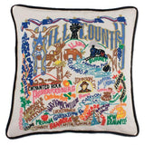 Hill Country Hand Embroidered CatStudio Pillow-Pillow-CatStudio-Top Notch Gift Shop