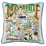 Jacksonville Hand Embroidered CatStudio Pillow-Pillow-CatStudio-Top Notch Gift Shop