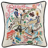 Paris Embroidered CatStudio Pillow-Pillow-CatStudio-Top Notch Gift Shop