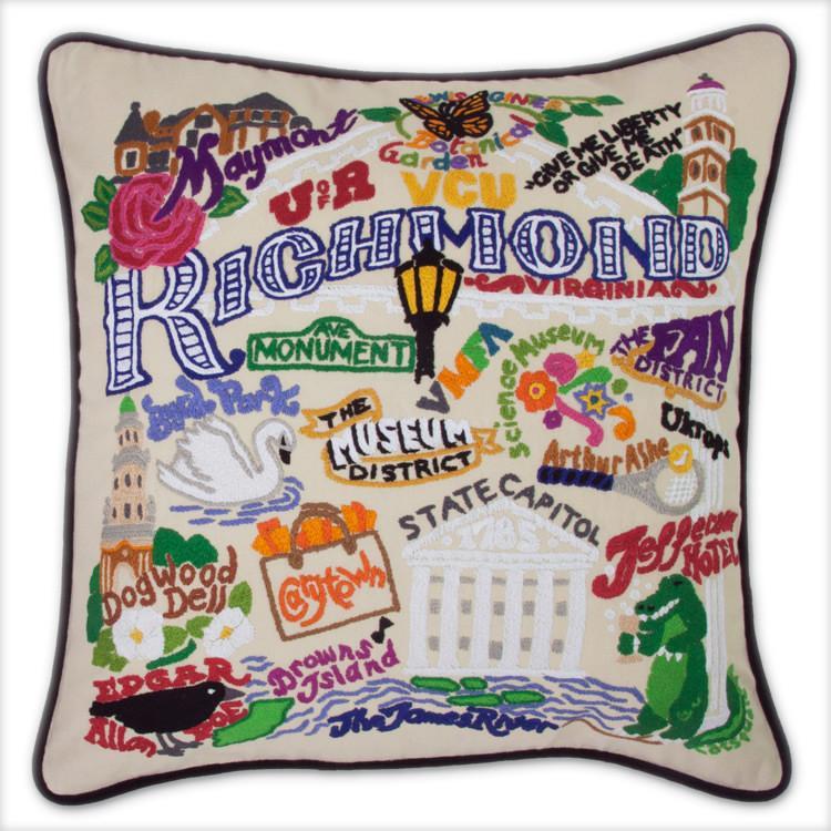 Richmond Hand Embroidered CatStudio Pillow-Pillow-CatStudio-Top Notch Gift Shop