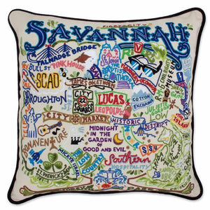 Savannah Embroidered CatStudio Pillow-Pillow-CatStudio-Top Notch Gift Shop