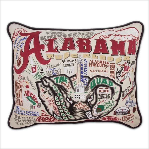 University of Alabama Embroidered CatStudio Pillow-Pillow-CatStudio-Top Notch Gift Shop