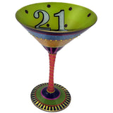 Happy 21st Birthday Hand Painted Martini Glass-Martini Glass-Reverz-Art-Top Notch Gift Shop