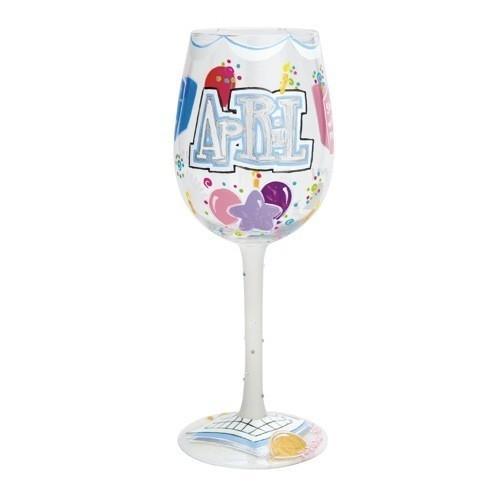 Happy April Wine Glass by Lolita®-Wine Glass-Designs by Lolita® (Enesco)-Top Notch Gift Shop