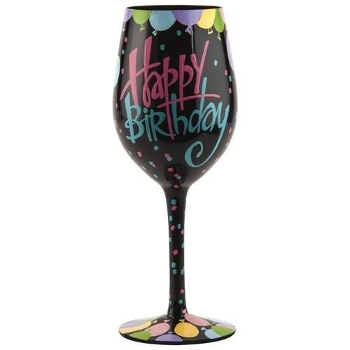 Happy Birthday to You Wine Glass by Lolita®-Wine Glass-Designs by Lolita® (Enesco)-Top Notch Gift Shop