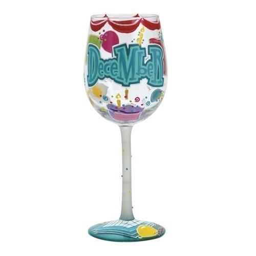 Happy December Wine Glass by Lolita®-Wine Glass-Designs by Lolita® (Enesco)-Top Notch Gift Shop