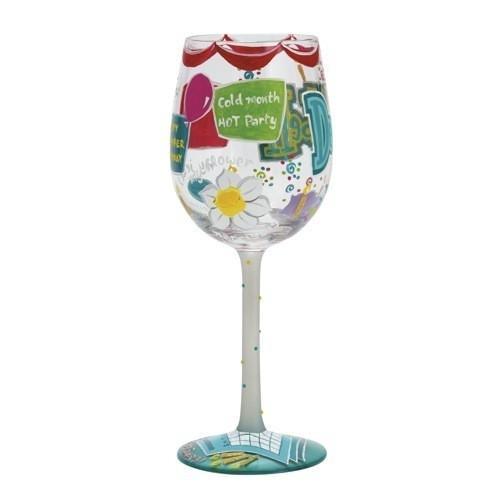 Happy December Wine Glass by Lolita®-Wine Glass-Designs by Lolita® (Enesco)-Top Notch Gift Shop