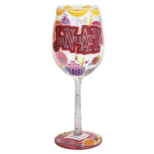 Happy January Wine Glass by Lolita®-Wine Glass-Designs by Lolita® (Enesco)-Top Notch Gift Shop