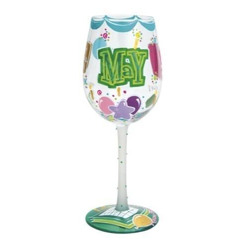 Happy May Wine Glass by Lolita®-Wine Glass-Designs by Lolita® (Enesco)-Top Notch Gift Shop