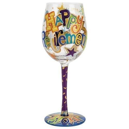 Happy Retirement Wine Glass by Lolita®-Wine Glass-Designs by Lolita® (Enesco)-Top Notch Gift Shop