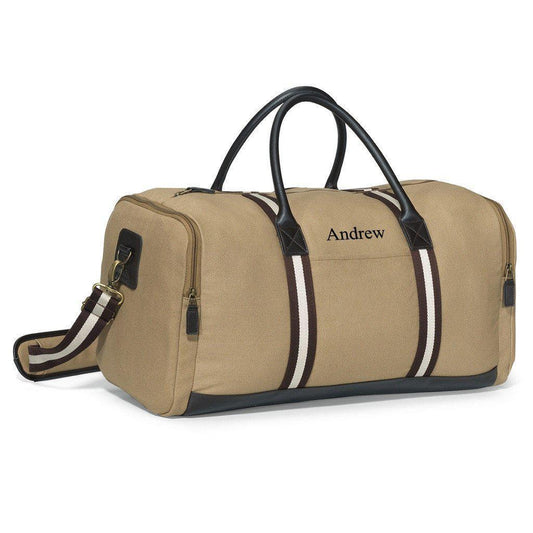 Heritage Supply Personalized Khaki Duffel Bag-Bag-JDS Marketing-Top Notch Gift Shop