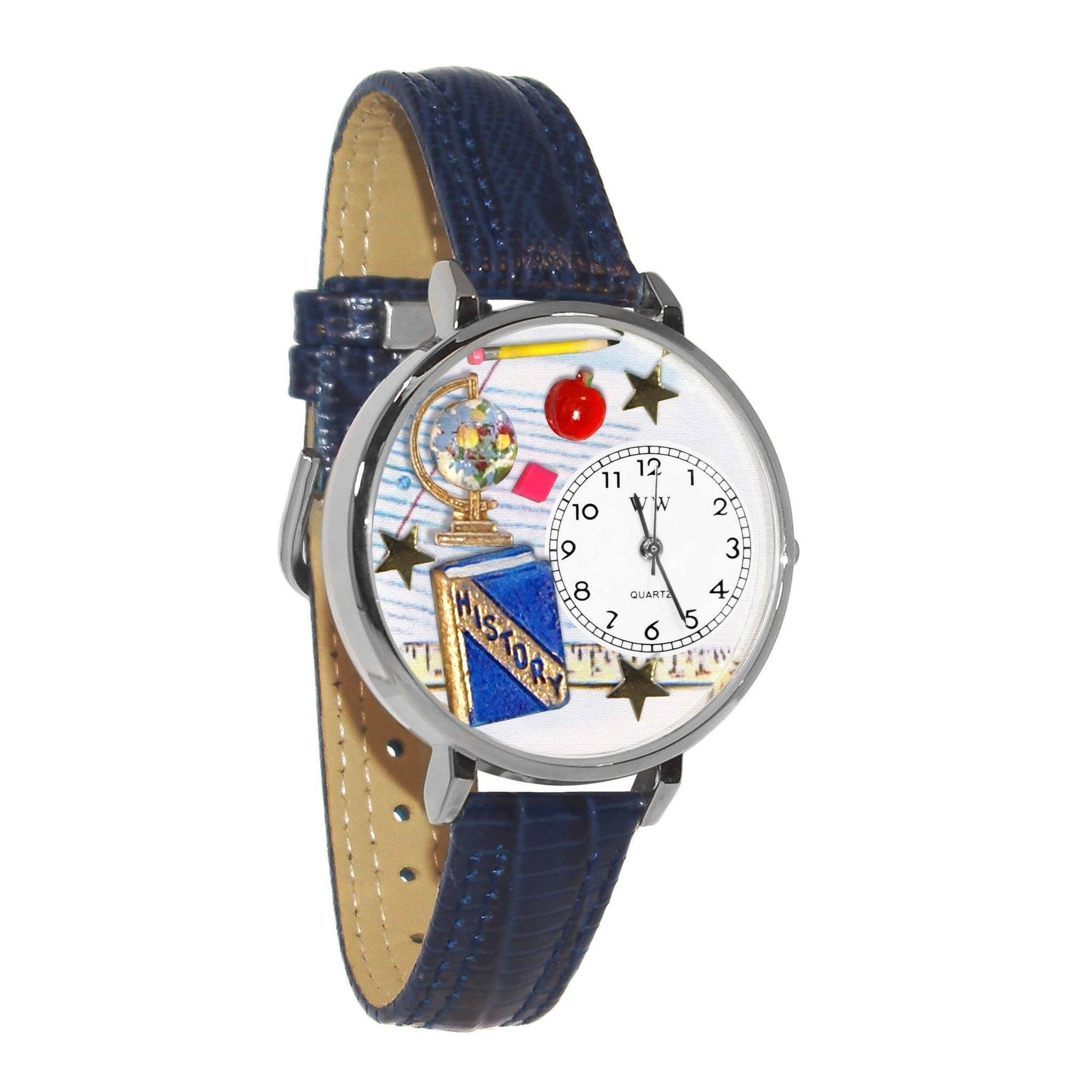 History Teacher Watch in Silver (Large)-Watch-Whimsical Gifts-Top Notch Gift Shop