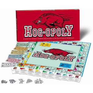 Hog-opoly - University of Arkansas Monopoly Game-Game-Late For The Sky-Top Notch Gift Shop