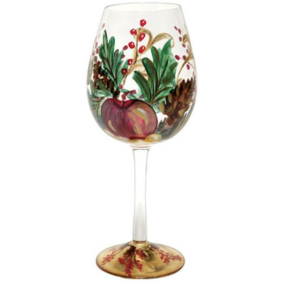 Holiday Berry Red Wine Glass by Tre Sorelle-Wine Glass-Tre Sorelle-Top Notch Gift Shop