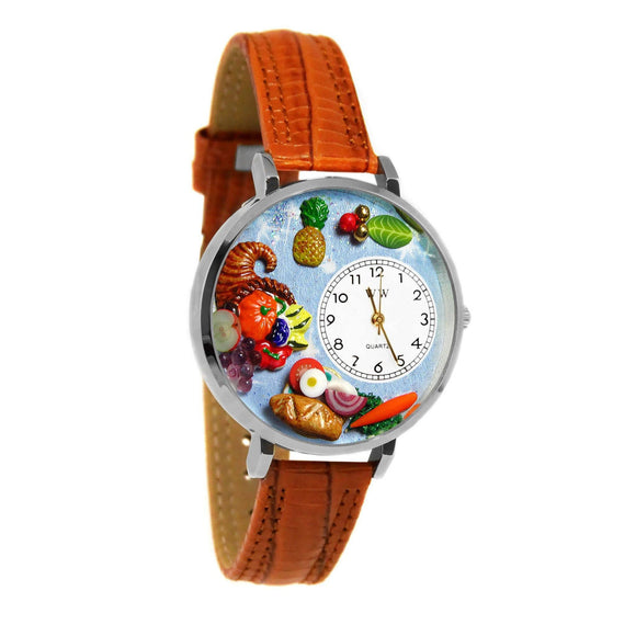 Holiday Feast Watch in Silver (Large)-Watch-Whimsical Gifts-Top Notch Gift Shop