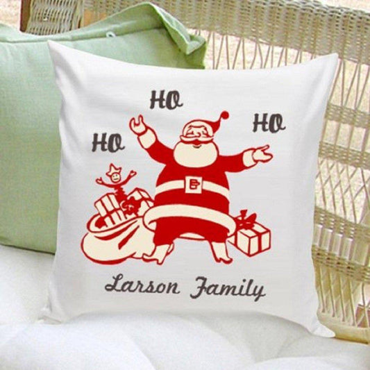 Vintage Santa Personalized Holiday Throw Pillow-Pillow-JDS Marketing-Top Notch Gift Shop