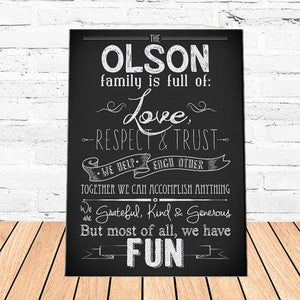 House Rules Personalized Canvas Sign-Canvas Signs-JDS Marketing-Top Notch Gift Shop