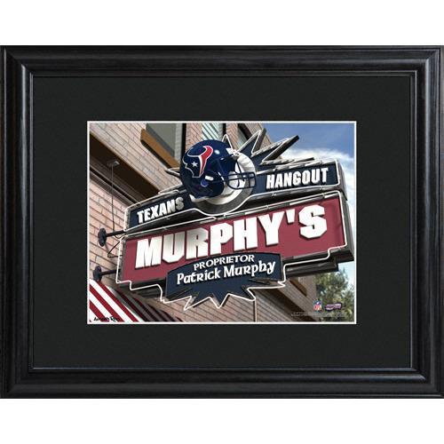 Houston Texans Personalized Tavern Sign Print with Matted Frame-Print-JDS Marketing-Top Notch Gift Shop