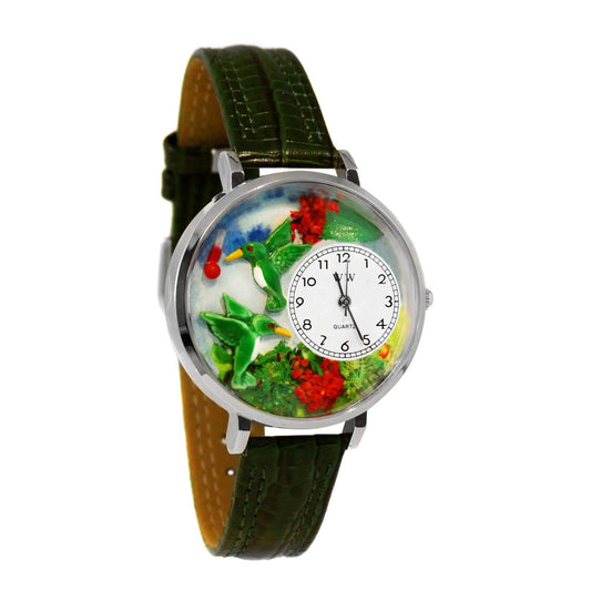 Hummingbirds Watch in Silver (Large)-Watch-Whimsical Gifts-Top Notch Gift Shop