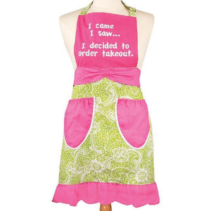I Came, I Saw, I Ordered Takeout Apron-Apron-Manual Woodworkers & Weavers-Top Notch Gift Shop