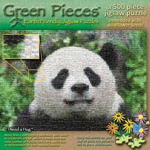 I Need a Hug Panda Green Jigsaw Puzzle-Puzzle-TDC Games, Inc-Top Notch Gift Shop