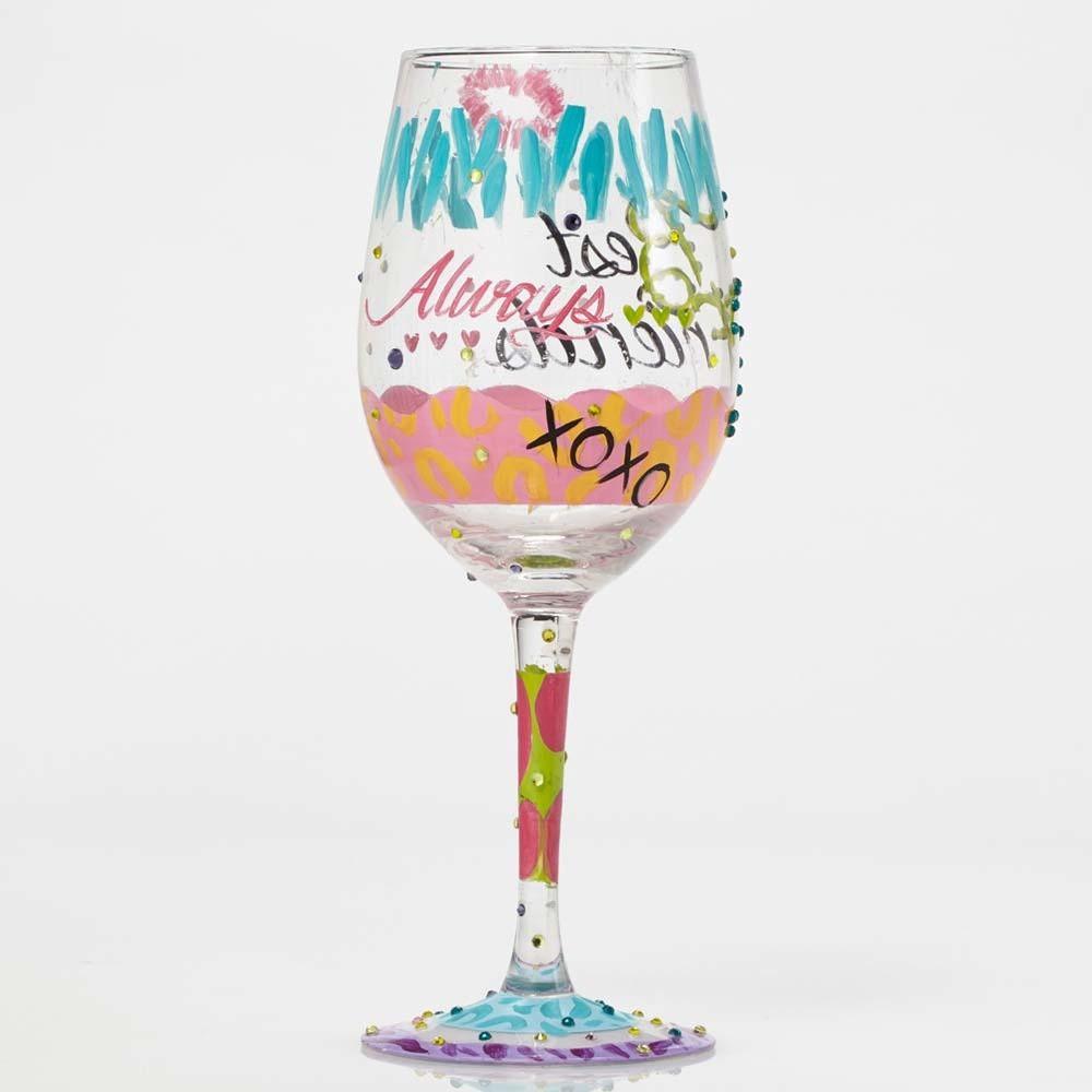 Best Friends Always Wine Glass by Lolita®-Wine Glass-Designs by Lolita® (Enesco)-Top Notch Gift Shop