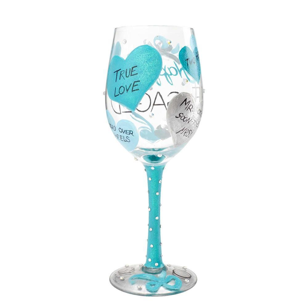 Happily Engaged Wine Glass by Lolita®-Wine Glass-Designs by Lolita® (Enesco)-Top Notch Gift Shop