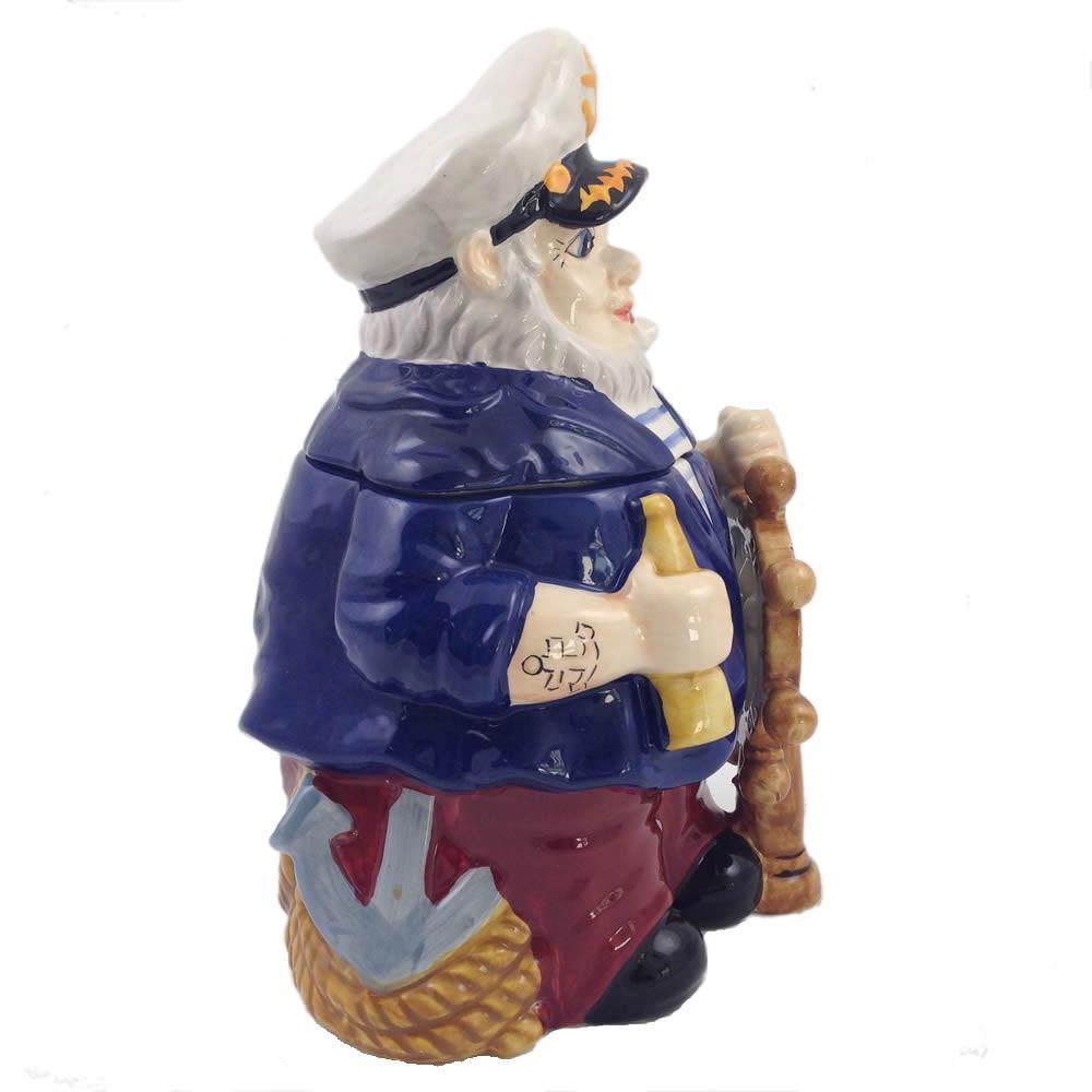 Ceramic Handpainted Captain Cookie Jar-Cookie Jar-Beachcombers-Top Notch Gift Shop