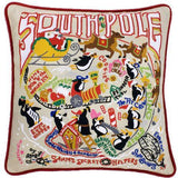 South Pole Embroidered CatStudio Pillow-Pillow-CatStudio-Top Notch Gift Shop