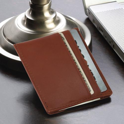 Brown Personalized Leather Wallet & Money Clip-Money Clip-JDS Marketing-Top Notch Gift Shop