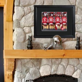 Chicago Blackhawks Personalized Locker Room Print with Matted Frame-Print-JDS Marketing-Top Notch Gift Shop