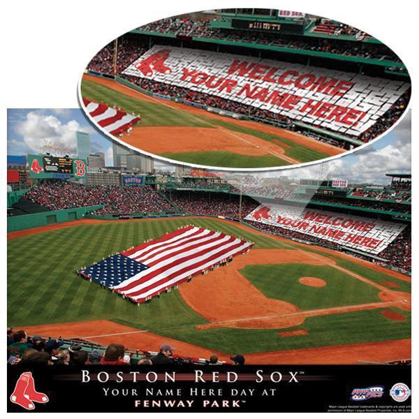 Boston Red Sox Personalized Ballpark Print with Matted Frame-Print-JDS Marketing-Top Notch Gift Shop