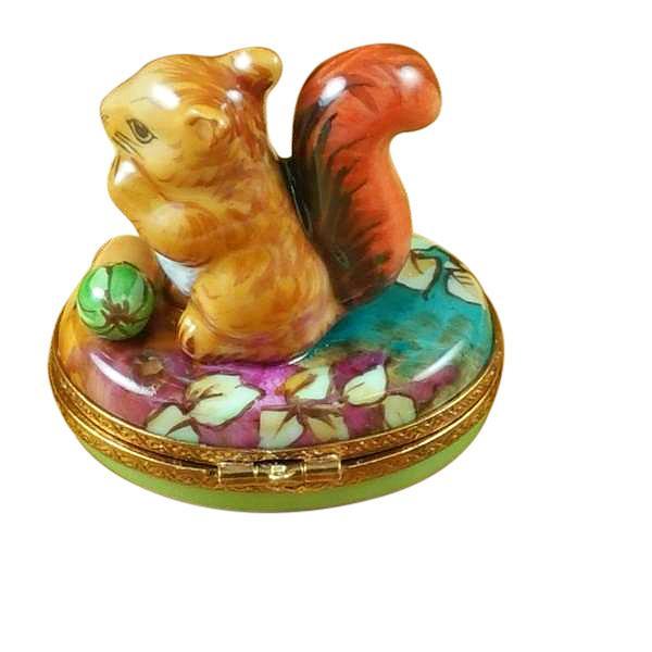 Squirrel In Field With Acorn Limoges Box by Rochard™-Limoges Box-Rochard-Top Notch Gift Shop