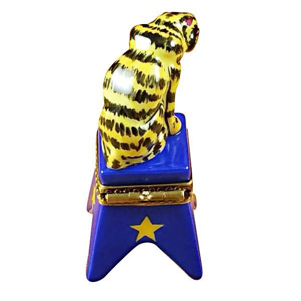 Circus Tiger On Blue Base Limoges Box by Rochard™-Limoges Box-Rochard-Top Notch Gift Shop