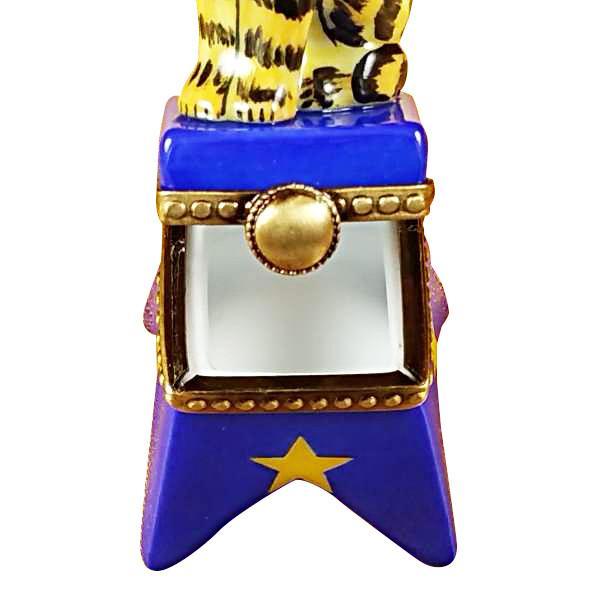 Circus Tiger On Blue Base Limoges Box by Rochard™-Limoges Box-Rochard-Top Notch Gift Shop