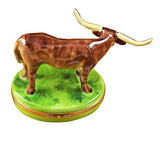 Longhorn With Removable Insert Limoges Box by Rochard™-Limoges Box-Rochard-Top Notch Gift Shop