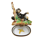 Black Monkey With Chimp Limoges Box by Rochard™-Limoges Box-Rochard-Top Notch Gift Shop