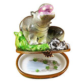 Hippo And Baby Limoges Box by Rochard™-Limoges Box-Rochard-Top Notch Gift Shop