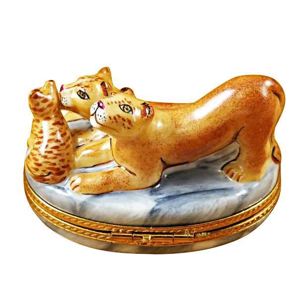 Lioness With Cubs Limoges Box by Rochard™-Limoges Box-Rochard-Top Notch Gift Shop