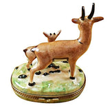 African Antelope With Baby Limoges Box by Rochard™-Limoges Box-Rochard-Top Notch Gift Shop