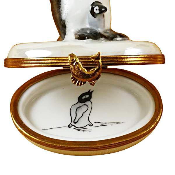 Penguin W/Baby Limoges Box by Rochard™-Limoges Box-Rochard-Top Notch Gift Shop