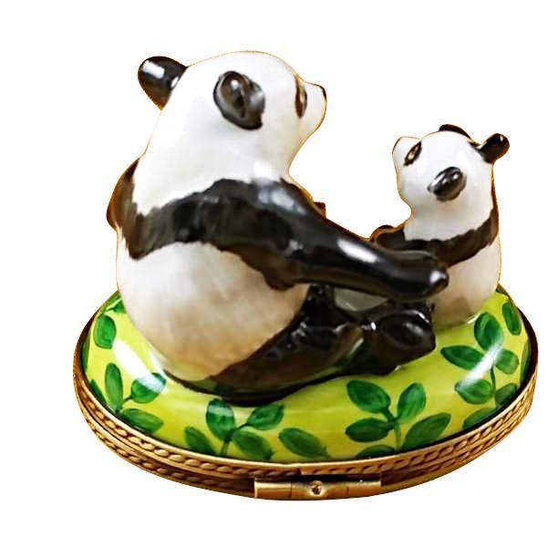 Panda & Cub Limoges Box by Rochard™-Limoges Box-Rochard-Top Notch Gift Shop