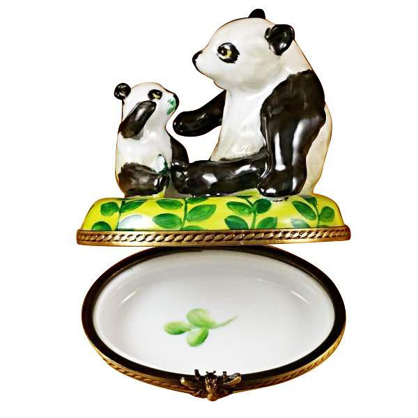 Panda & Cub Limoges Box by Rochard™-Limoges Box-Rochard-Top Notch Gift Shop