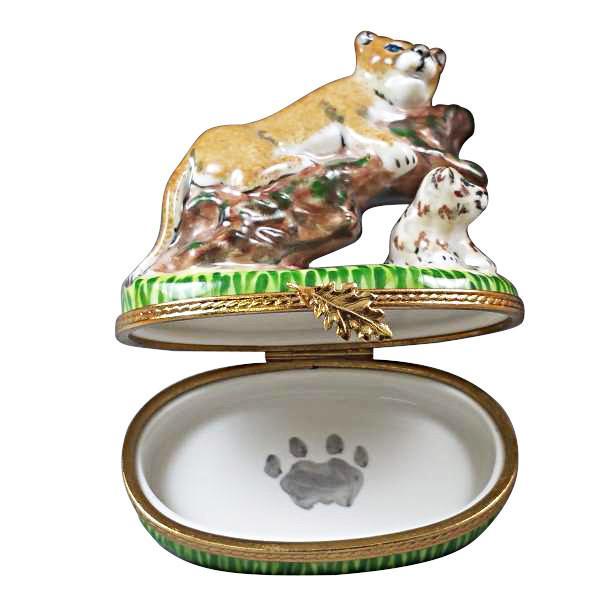 Cougar With Baby Limoges Box by Rochard™-Limoges Box-Rochard-Top Notch Gift Shop