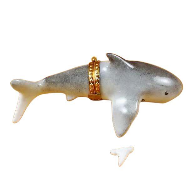 Shark W/ Removable Tooth Limoges Box by Rochard™-Limoges Box-Rochard-Top Notch Gift Shop