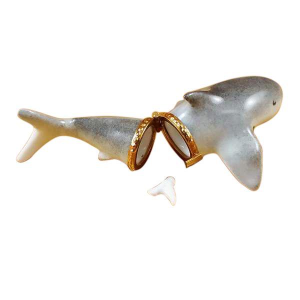 Shark W/ Removable Tooth Limoges Box by Rochard™-Limoges Box-Rochard-Top Notch Gift Shop