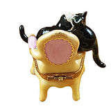 Pink Armchair W/Two Cats Limoges Box by Rochard™-Limoges Box-Rochard-Top Notch Gift Shop