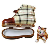 Cat In Burberry Boot Limoges Box by Rochard™-Limoges Box-Rochard-Top Notch Gift Shop